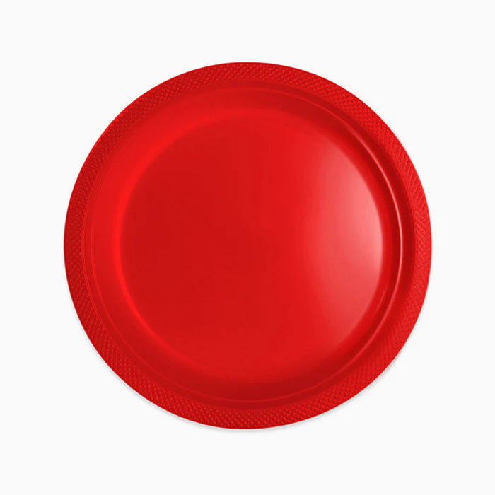Maxi Products | S/10 Plato llano redondo rojo 26 CM