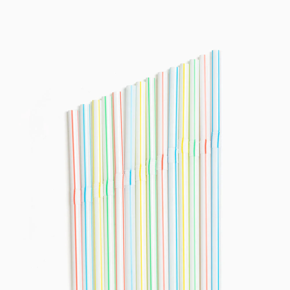 Maxi products | S/50 Pajita flexible rayas multicolor 21 CM