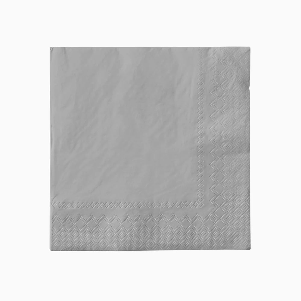 Maxi products | S/30 Servilleta doble capa papel metalizado plata