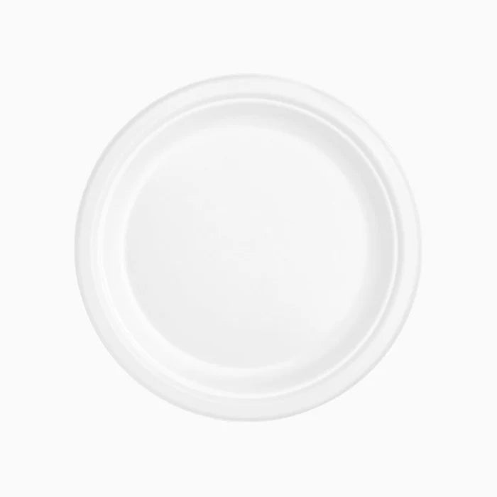 Maxi Products | S/50 Plato llano redondo caña de azúcar blanco 26 CM