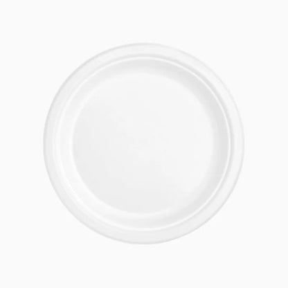 Maxi Products | S/50 Plato llano redondo caña de azúcar blanco 26 CM