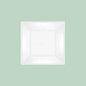 Maxi Products | S/6 Plato llano cuadrado postre blanco 17 x 17 CM