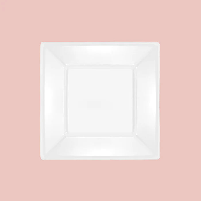 Maxi Products | S/5 Plato llano cuadrado blanco 23 x 23 CM