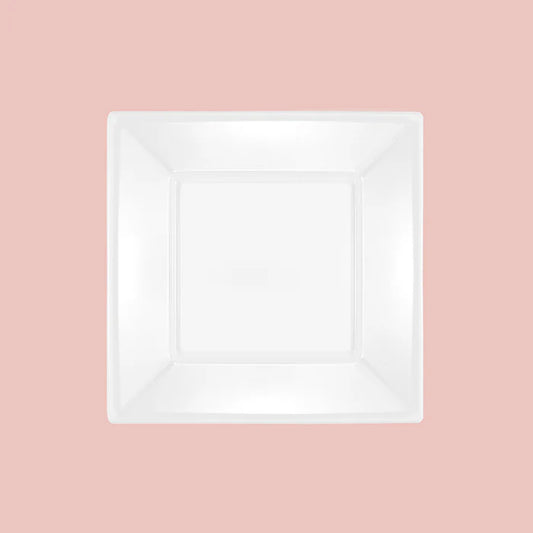 Maxi Products | S/5 Plato llano cuadrado blanco 23 x 23 CM