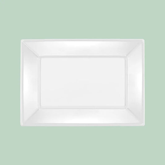 Maxi Products | S/3 Bandeja rectangular blanco 33 x 22.5 CM