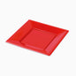 Maxi products | S/5 Plato llano cuadrado rojo 23 x 23 CM