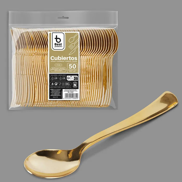 Best Products | S/50 Cuchara reutilizable oro 17 CM