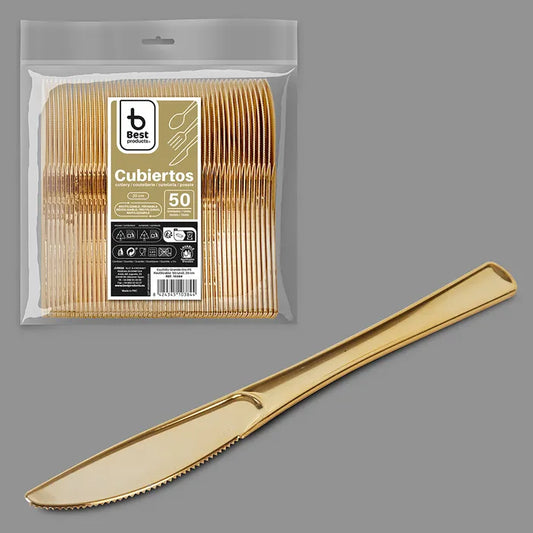 Best Products | S/50 Cuchillo reutilizable oro 20 CM