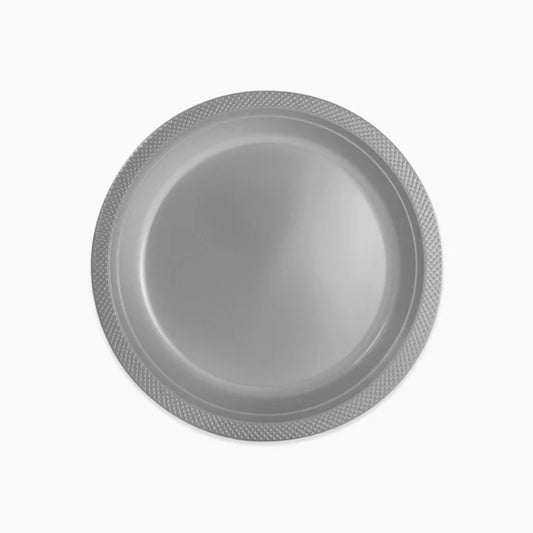 Maxi Products | S/12 Plato llano redondo plata 22 CM