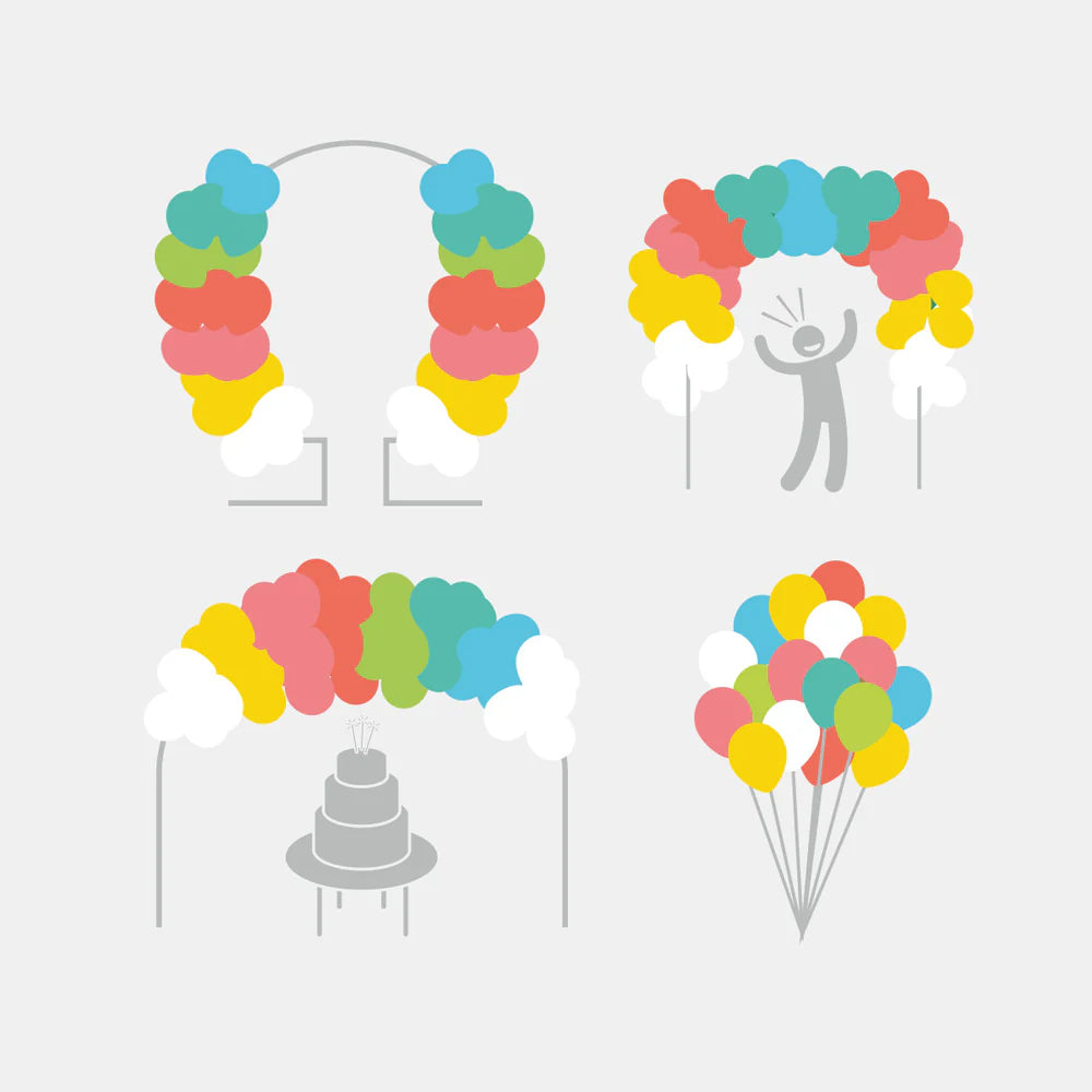 OHYEAH! | Set Arco Globos Látex Arcoíris