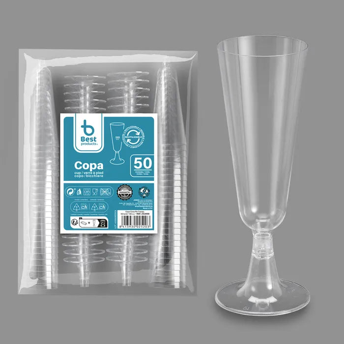 Best Products | S/50 Copa reutilizable cava pie transparente 150 CC