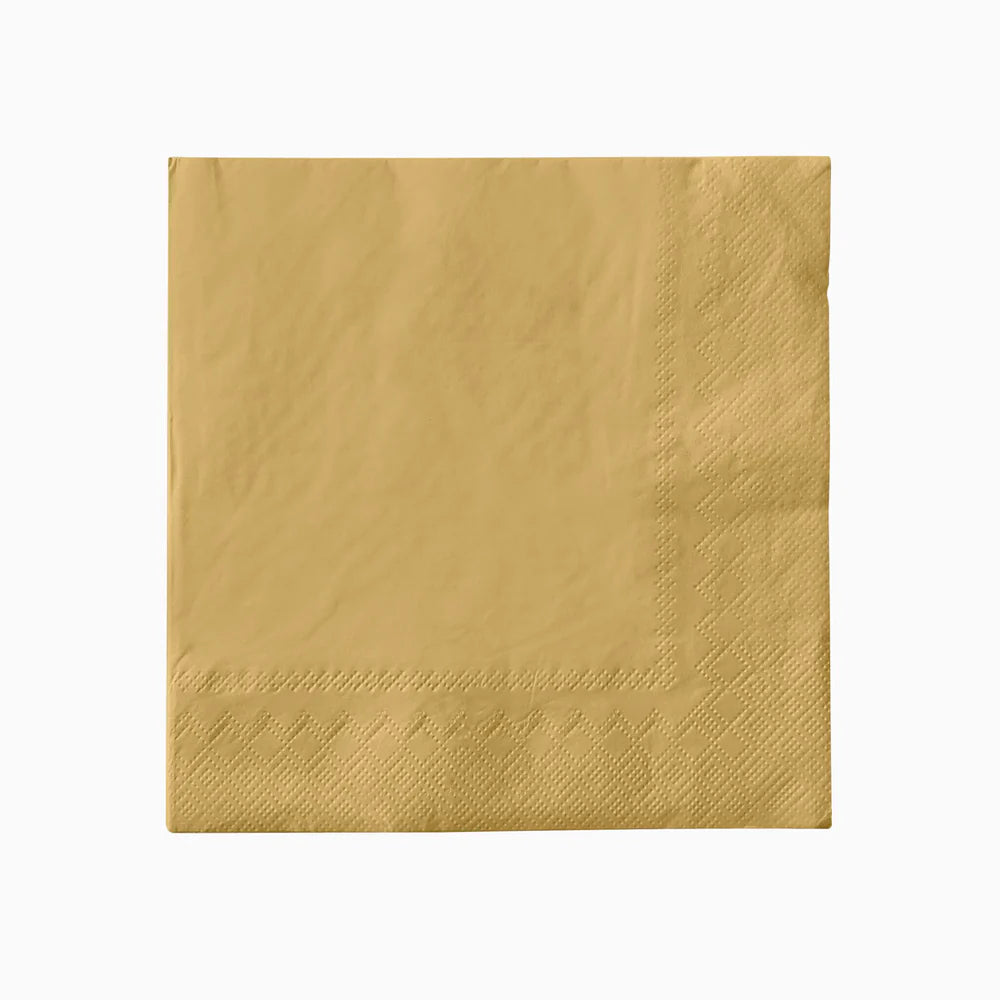 Maxi products | S/30 Servilleta doble capa papel metalizado oro