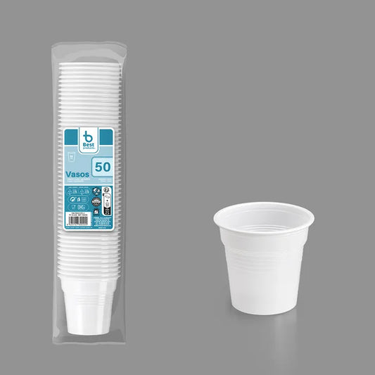 Best Products | S/50 Vaso reutilizable blanco 80 CC PP