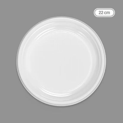 Best Products | S/100 Plato reutilizable blanco llano 22 CM