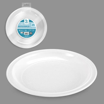 Best Products | S/25 Plato reutilizable blanco pizza 28 CM