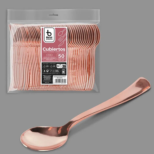 Best Products | S/50 Cuchara reutilizable oro rosa 17 CM