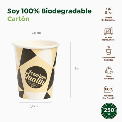 Maxi Products | S/50 Vaso cartón decorado 250 CC